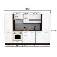 Bucatarie MARINA NEW 280 A Wenge / Decor K352